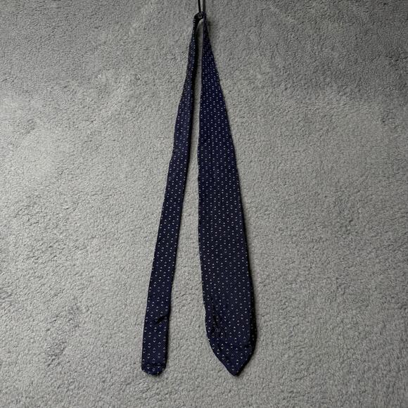 Valentino Cravatte Necktie Silk Italy Blue Geometric Pattern - Picture 1 of 7